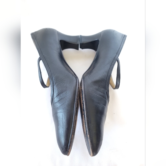 Gianni Versace Vintage Leather Mary-Jane Heel Shoes Black EU36.5 - Picture 2 of 11